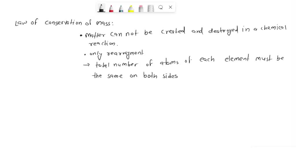 SOLVED: Which chemical equation follows the law of conservation of mass ...