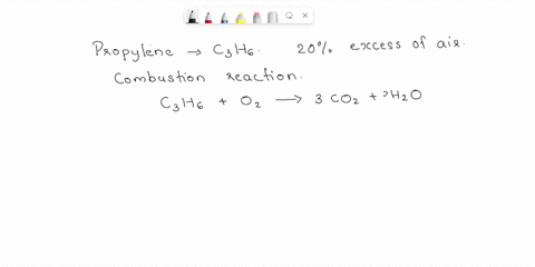 1one-mole-of-propylene-c3h6-is-burned-with-20-excess-dry-airdetermine-a-the-airfuel-ratio-used-b-the-volume-of-fuel-burned-if-the-volurme-of-air-supplied-is-100-m3-at-1-bar-and-27-c-71784