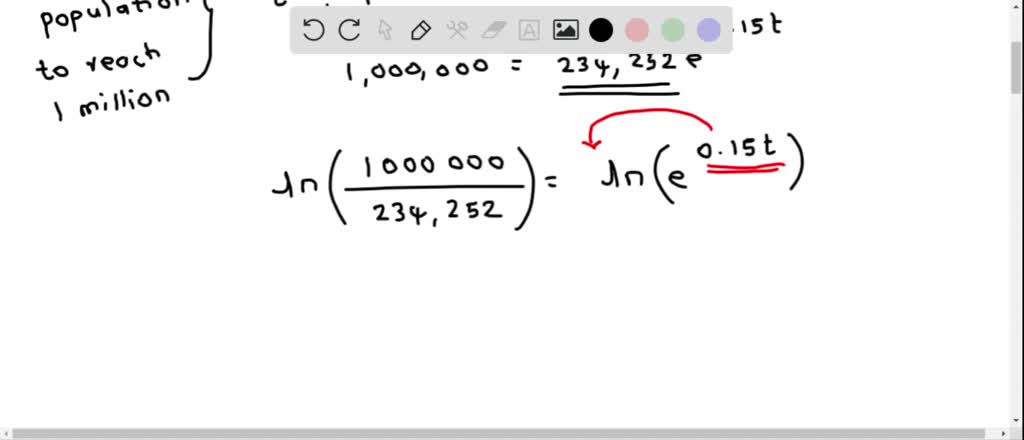 SOLVED: The population of a city is modeled by the equation P(t) = 234 ...