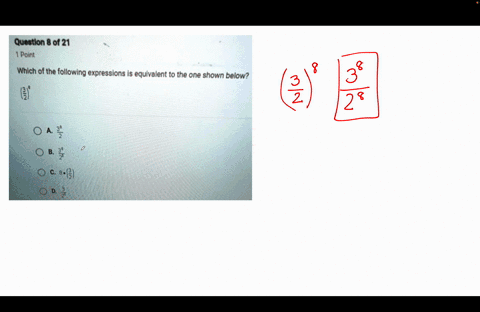 which-of-the-following-expressions-is-equivalent-to-the-one-shown-below-328-questlon-8-of-21-point-which-of-the-following-expressions-is-equivalent-to-the-one-shown-below-0-0-8-0-c-83-3-fnet-82116