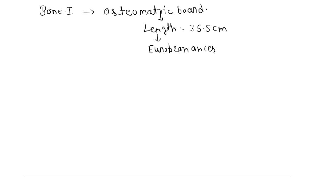 SOLVED Bone in the assemblage has been measured with an osteometric