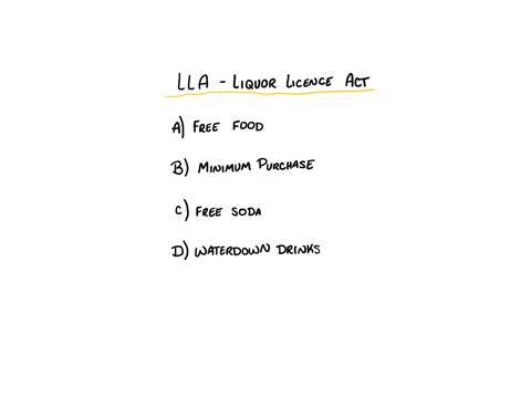 select-all-that-apply-which-of-the-following-are-not-allowed-under-the-liquor-licence-act-lla-offering-free-food-requiring-that-a-minimum-number-of-drinks-be-purchased-offering-free-soft-dri-06659