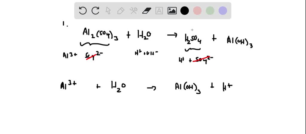 SOLVED:Write the net ionic equations for the hydrolysis of Aluminum ...