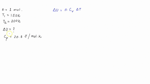 9-1-mole-of-ideal-gas-is-heated-from-150k-to-200k-at-a-constant-pressure-of-3-atm-calculate-the-change-in-the-internal-energy-of-the-gas-given-the-molar-heat-capacity-cp203-jmol-k-a-1430j-b-82011