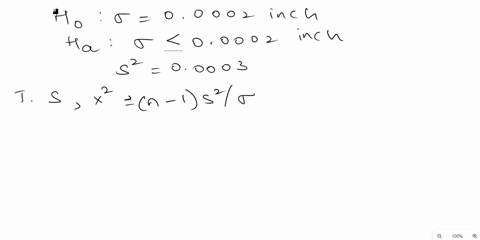 23-machined-engine-part-produced-by-certain-company-is-claimed-to-have-a-diameter-variancc-no-larger-than-00002-inch-random-sample-of-ten-parts-gave-sample-variance-of-00003-assuming-normali-78974