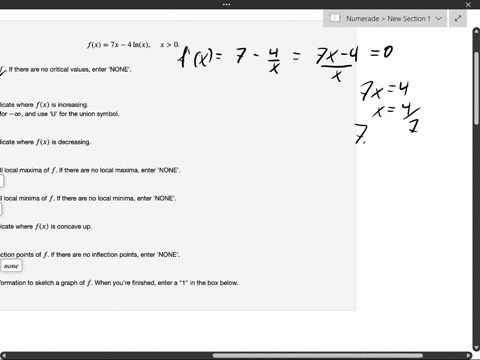 point-suppose-that-fx-tx-4lnx-x-0-a-list-all-critical-numbers-of-f-if-there-are-no-critical-values-enter-none-_-critical-numbers-b-use-interval-notation-to-indicate-where-f-x-is-increasing-n-57192
