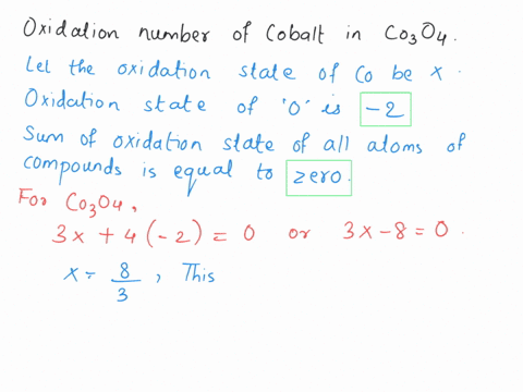 what-is-the-oxidation-number-of-cobalt-in-co3o4-47566
