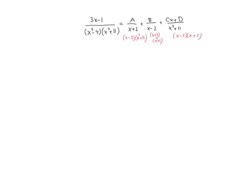 consider-the-following-expression-split-into-partial-fractions-3x-1-x-2-4x-2-11-a-x-2-b-x-2-cx-d-x-2-11-fill-in-or-circle-the-one-that-correctly-equates-the-numerators-of-the-above-equation-do-not-sol