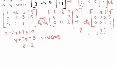 1-solve-the-system-by-gaussian-elimination-a-x-2y-3z-9-x-3y-4-2x-5y-5z-17-b-2x-3y-0-4x-3y-z-0-8x-3y-3z-0-c-2x-3y-0-4x-3y-2z-0-8x-3y-3z-9-27262