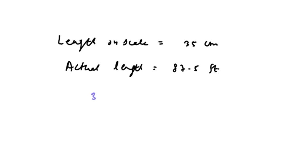 SOLVED In a scale drawing, a plane has a length of 35 cm. The actual