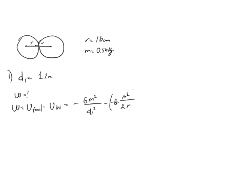two-054-kg-basketballs-each-with-a-radius-of-16-cm-how-much-energy-is-required-to-change-the-separation-between-the-centers-of-the-basketballs-to-12-mm-ignore-any-other-gravitational-interac-38464