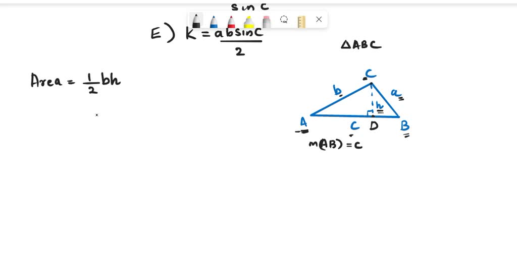 SOLVED In a triangle angles A B and C are opposite sides a b