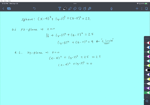 point-consider-the-sphere-x-42-y-_-32-z-_-52-25-does-the-sphere-intersect-each-of-the-following-planes-at-zero-points-at-one-point-at-two-points-in-a-line-or-in-a-circle-the-sphere-intersect-44853
