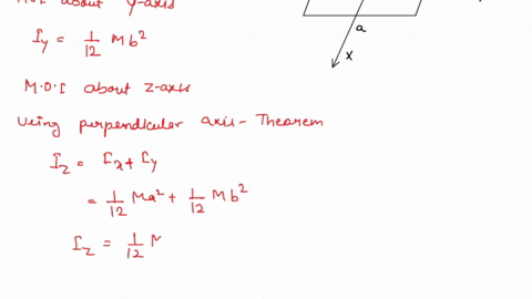 a-flat-rectangular-plate-with-sides-a-and-b-has-the-mass-m-homogeneously-distributed-with-density-use-the-z-axis-perpendicular-to-the-plane-of-the-plate-and-the-x-y-axes-in-the-plane-of-the-54928