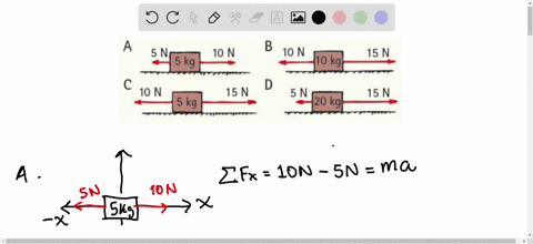 boxes of various masses are on a friction free level table rank each of ...