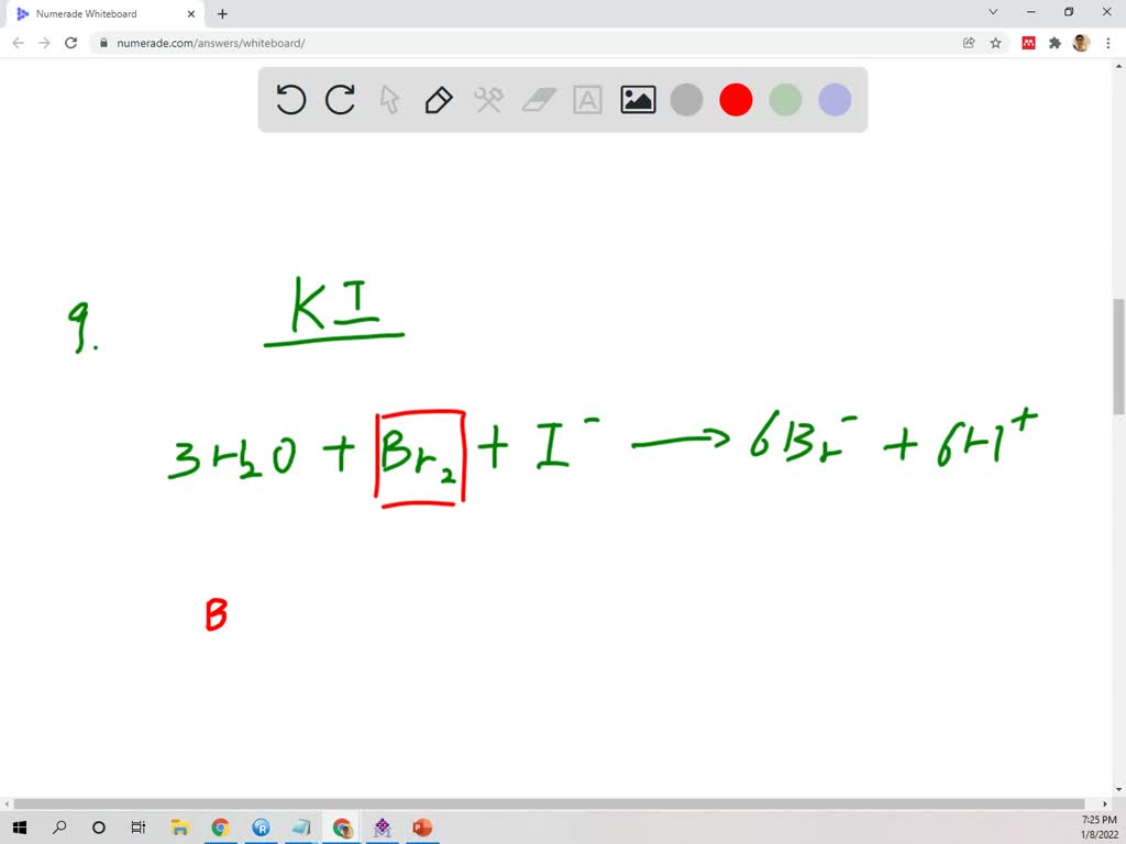 SOLVED (9 pts total) The iodide in a sample that also contained