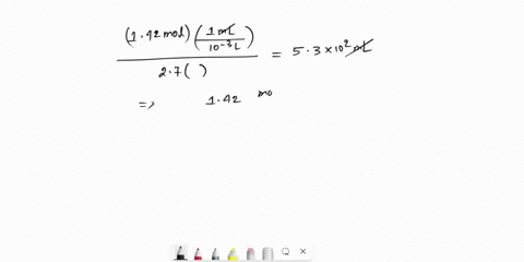 a-student-sets-up-and-solves-the-following-equation-to-solve-a-problem-in-solution-fill-in-the-stoichiometry-missing-part-of-the-students-equation-142-mol-1ml-10-2t-dxo-53-x-10-ml-00-02065