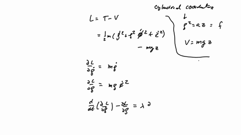 consider-particle-of-mass-m-that-moves-frictionlessly-on-the-inner-surface-of-a-paraboloid-defined-by-x-y-az-as-shown-in-the-figure-choose-coordinate-system-suitable-for-the-symmetry-the-pro-84842