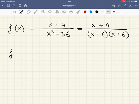 find-the-domain-of-the-function-show-your-answer-using-interval-notation-fx-x4x2-36-52712