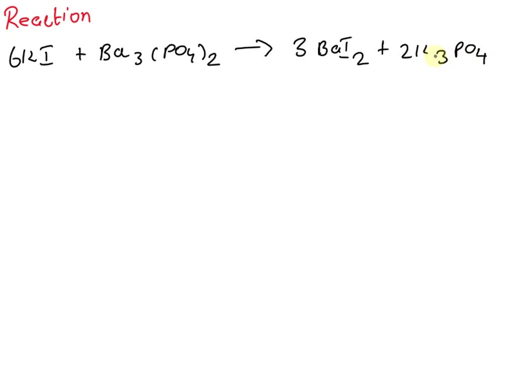 SOLVED Write the correct chemical formulas and balance the following