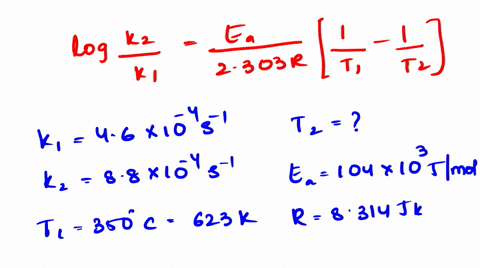 the-rate-constant-of-a-first-order-reaction-is-460-x-10-4-s-1-at-350-c-if-activation-energy-is-104-kjmol-calculate-the-temperture-at-which-the-constant-rate-is-880-x-10-4-s-1-30474