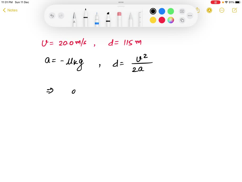 SOLVED A hockey puck on a frozen pond is given an initial speed of 20.