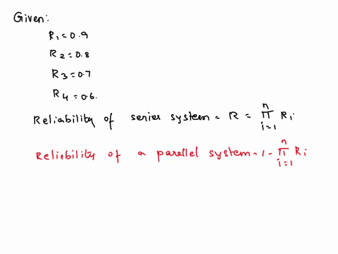 Calculate the reliability of each system shown in Figure 2.8, if ...
