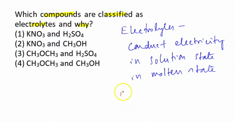 which-compounds-are-classified-as-electrolytes-and-why-1-kno3-and-h2so4-2-kno3-and-ch3oh-3-ch3och3-and-h2so4-4-ch3och3-and-ch3oh-02943