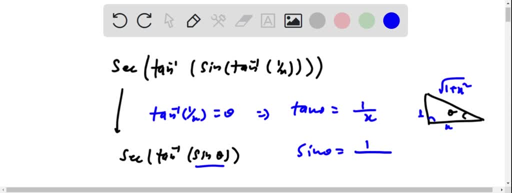 SOLVED: 'Find the exact value of the trigonometric expression: Sec (arctan'