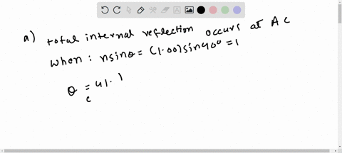 light-is-incident-along-the-normal-on-face-a-b-of-a-glass-prism-of-refractive-index-152-as-shown-i-2-53375