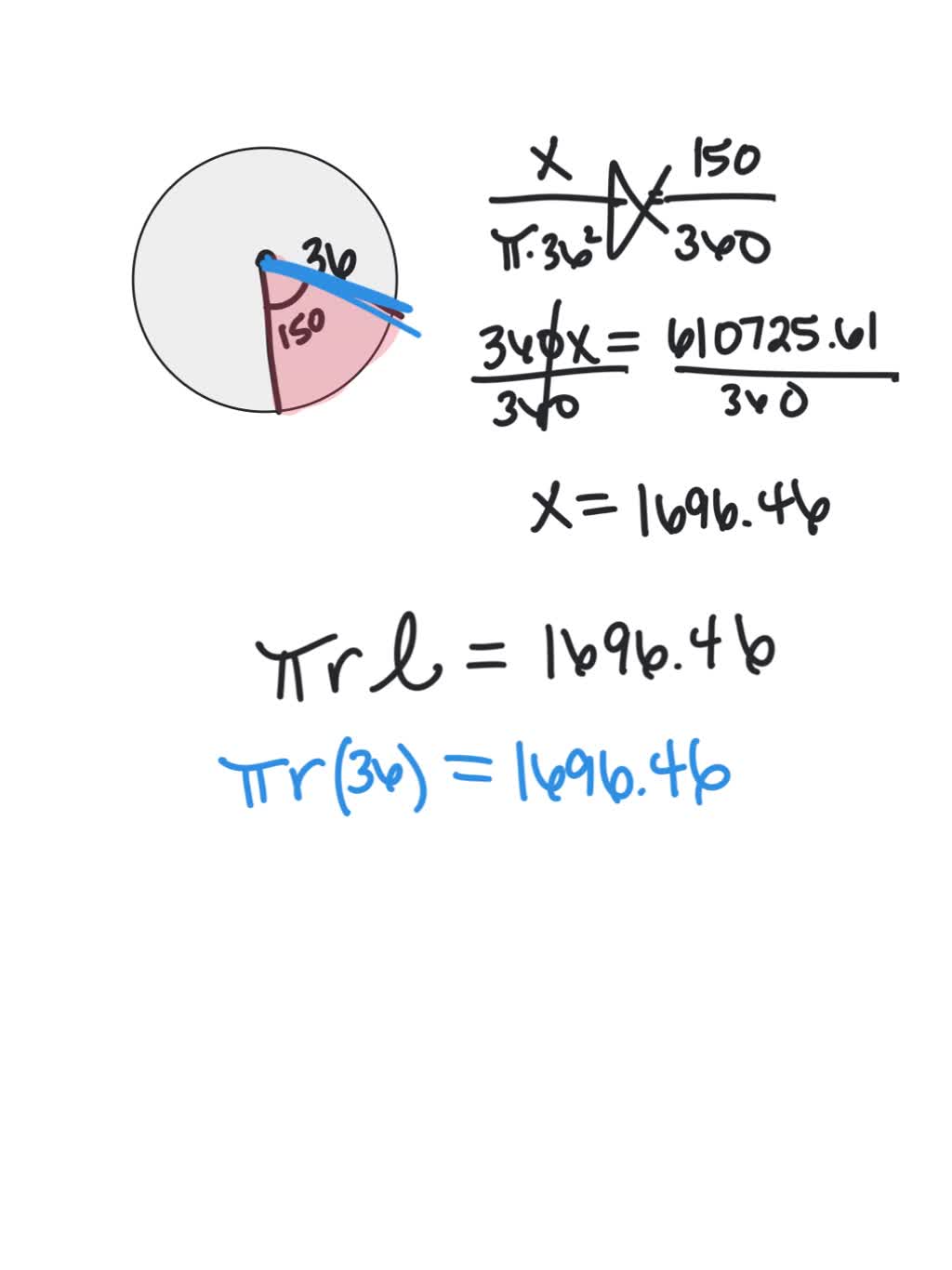 SOLVED: calculate the volume of a right circular cone that can be made ...