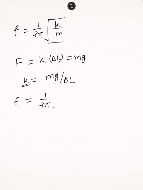 a-spring-is-hung-from-the-ceiling-when-a-block-is-attached-to-its-end-it-stretches-20-cm-before-reaching-its-new-equilibrium-length-the-block-is-then-pulled-down-slightly-and-released-what-is-the-freq