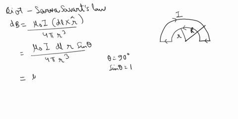 i4-a-use-the-biot-savart-law-to-derive-an-expression-for-the-b-field-produced-by-a-half-circle-of-wire-having-radius-r-and-carrying-current-l-as-seen-by-an-observer-at-the-center-of-the-half-74866
