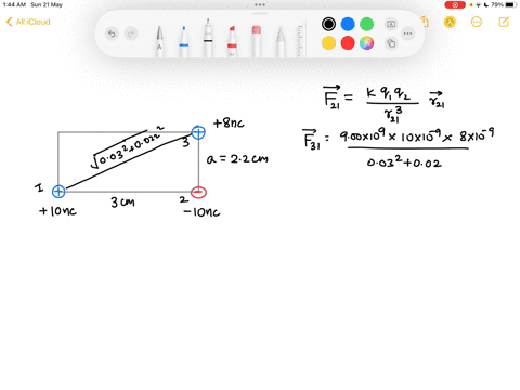 three-charges-are-shown-in-figure_1-suppose-that-22-cm-part-a-what-is-the-magnitude-of-the-force-on-the-80charge-express-your-answer-with-the-appropriate-units-value-units-submit-request-ans-40357