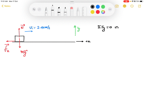 block-of-mass-122-kg-is-sliding-at-an-initial-velocity-of-240-ms-in-the-positive-direction_-the-surface-has-coefficient-of-kinetic-friction-of-0233_-indicate-the-direction-with-the-signs-of-70103