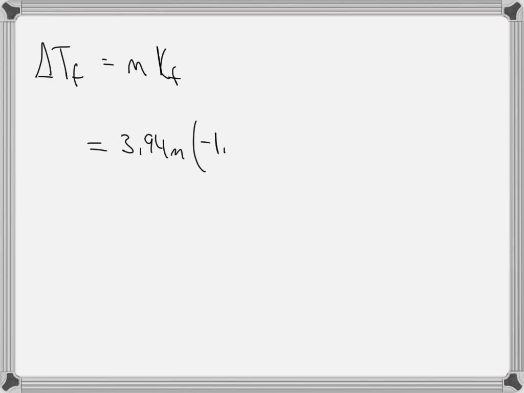 Calculate the freezing point of a 3.94 m aqueous ethylene glycol