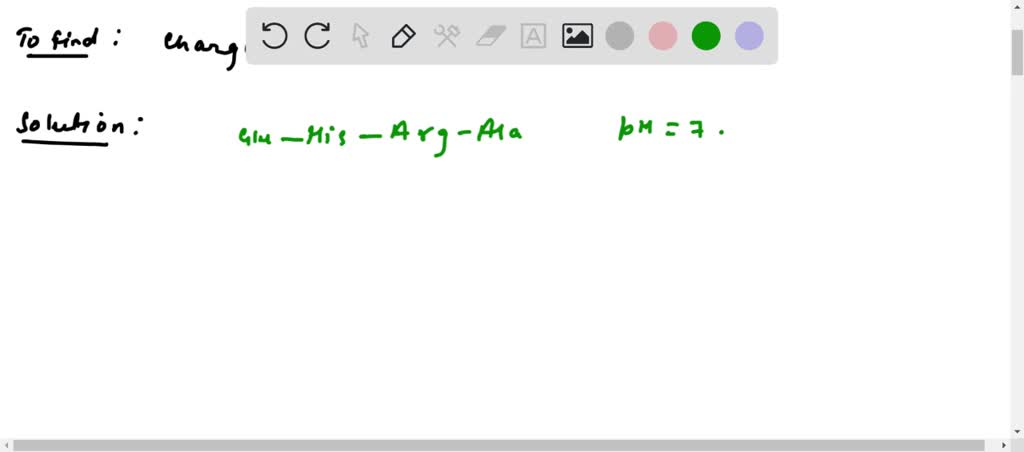 SOLVED: Calculate the charge on the following tetrapeptide at a pH of 7 ...