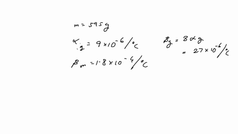 at-100-0c-a-glass-jar-is-completely-filled-with-595-g-of-mercury-what-mass-of-mercury-is-needed-to-fill-the-jar-at-45-0c-the-coefficient-of-linear-expansion-of-glass-is-9x10-6-0c-1-and-the-coefficient