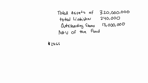 a-close-ended-mutual-fund-has-total-assets-of-320000000-and-total-liabilities-of-240000-currently-the-outstanding-shares-are-13000000-what-is-the-nav-of-the-fund-also-calculate-the-premium-o-64131
