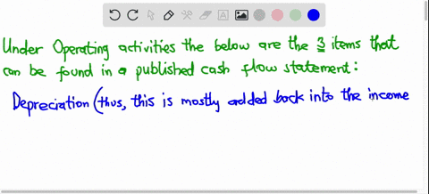 which-of-the-following-items-can-be-found-in-a-published-cash-flow-statement-under-operating-activities-select-all-correct-answers