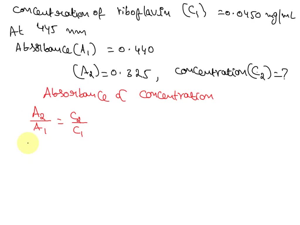 SOLVED: If The Absorbance At 555nm Wavelength Of A 0.35 Moles/liter ...