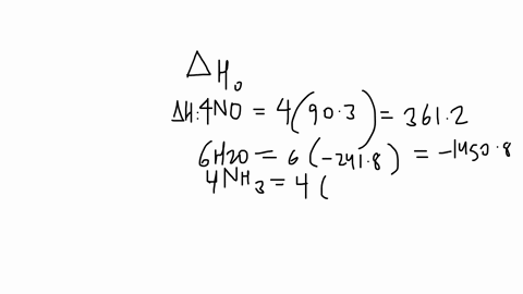 the-first-step-in-the-production-of-nitric-acid-from-ammonia-involves-the-oxidation-of-nh3-according-to-the-balanced-reaction-below-4-nh3g-5-o2-g-4-nog-6-h2og-how-much-energy-is-evolved-or-absorbed-as