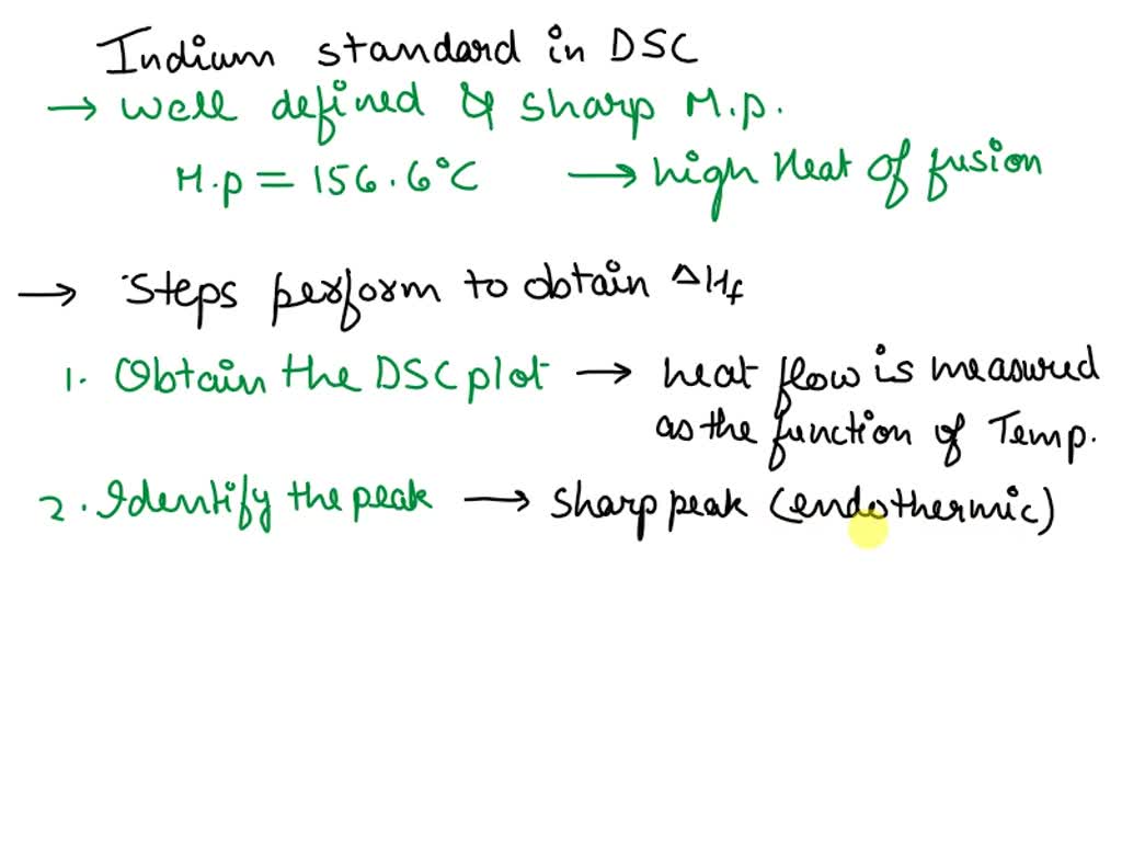 SOLVED Why is Indium used as a standard for calibration in