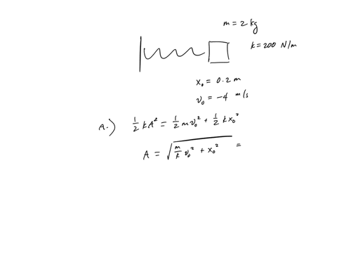 a-200-kg-frictionless-block-is-attached-an-ideal-spring-with-force-constant-300-nm-att-the-block-has-velocity-00-ms-and-displacement-0200-m-away-from-equilibnum-par-a-find-ihe-amplitude-expr-24677