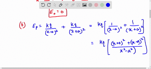 two-positive-point-charges-q-are-placed-on-the-x-axis-one-at-x-a-and-one-at-x-a-a-find-the-magnitude-and-direction-of-the-electric-field-at-x-0-b-derive-an-expression-for-the-electric-field-at-point-2
