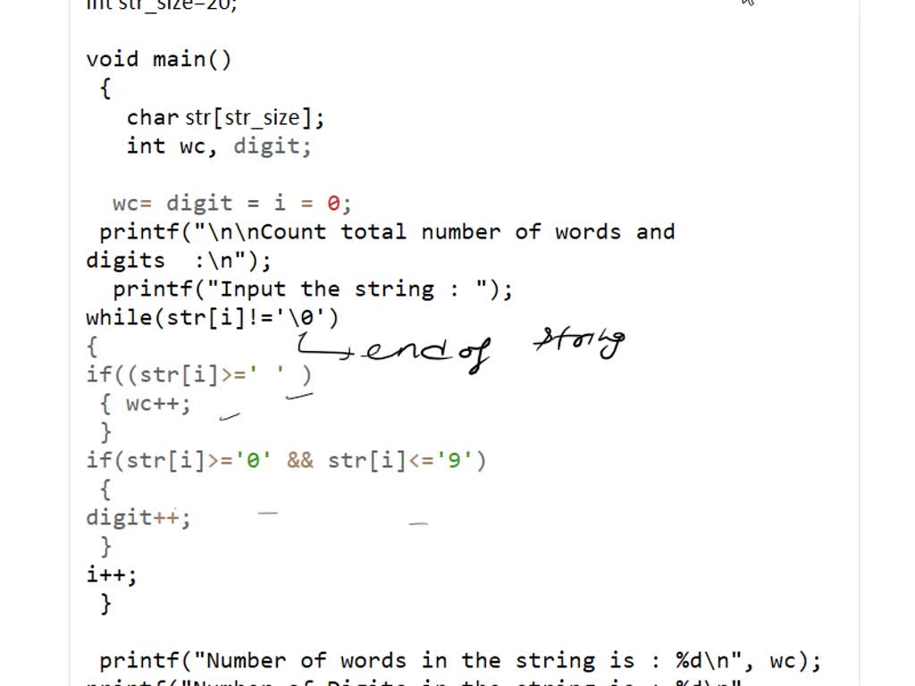 SOLVED: C programming, Counting numbers and words Write a program that ...