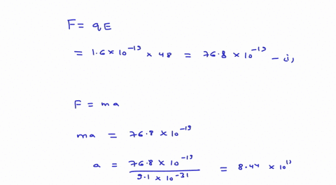 an-electron-enters-a-region-of-uniform-electric-field-with-an-initial-velocity-of-58-kms-in-the-same-direction-as-the-electric-field-which-has-magnitude-e-48-nc-a-what-is-the-speed-of-the-el-50467