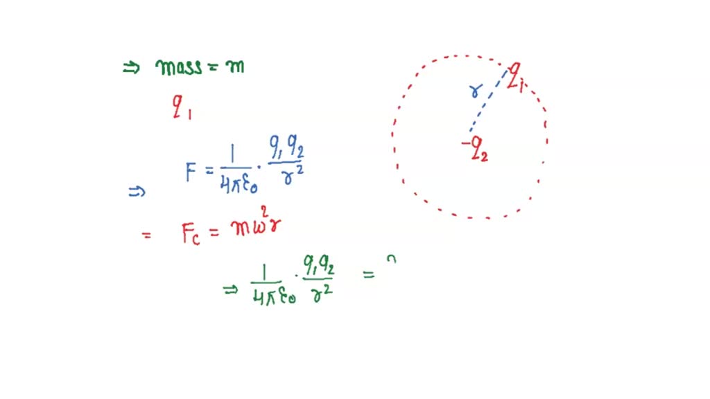 SOLVED: "A Particle Of Mass M Carrying Charge Q1 Is Revolving Around A ...