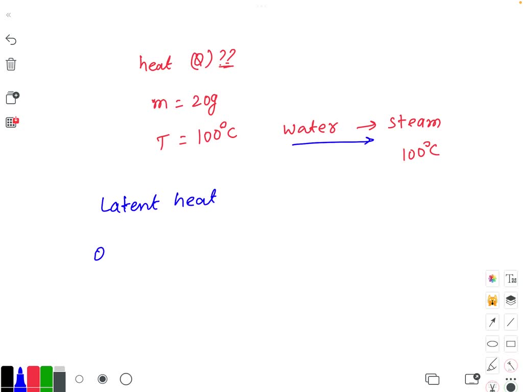 SOLVED How much heat is necessary to change 20 g of water at 100
