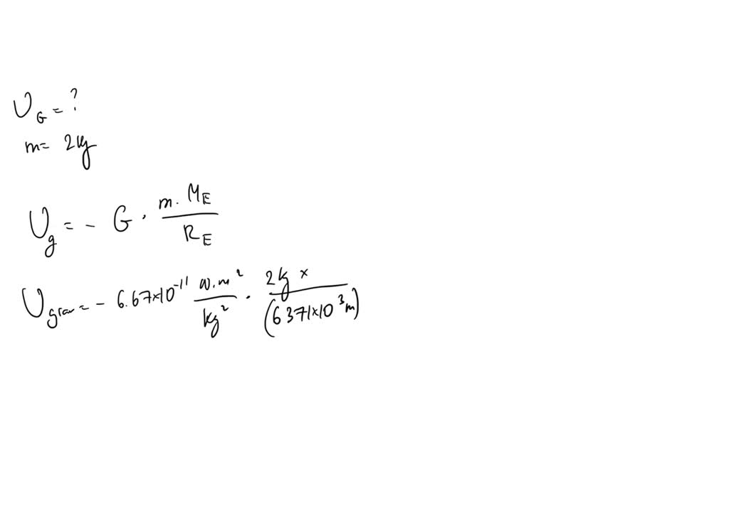 SOLVED Calculate the gravitational potential energy of the